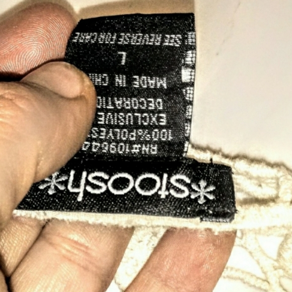 Stoosh Top Size L Paisley High Low Lace Back EUC - Picture 11 of 11